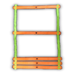 ESCALERA LINEAL CON ESCALONES DE PLASTICO 6M