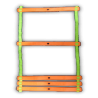 ESCALERA LINEAL CON ESCALONES DE PLASTICO 8M