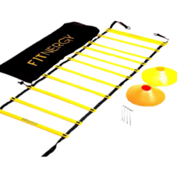 MAXFIT SET DE EJERCITACION (1 ESCALERA Y 10 PLATOS)
