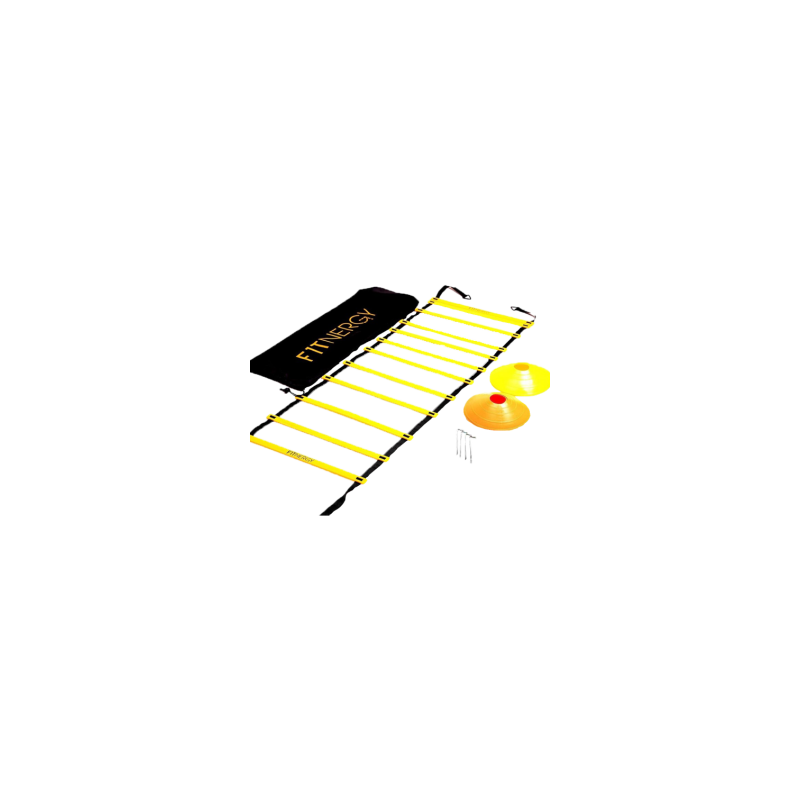 MAXFIT SET DE EJERCITACION (1 ESCALERA Y 10 PLATOS)