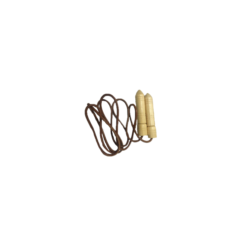 NIMBLE CUERDA PARA SALTAR DE CUERO PUÑO DE MADERA