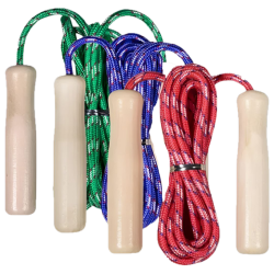 NIMBLE CUERDA PARA SALTAR DE PIOLA CON MANGO DE MADERA
